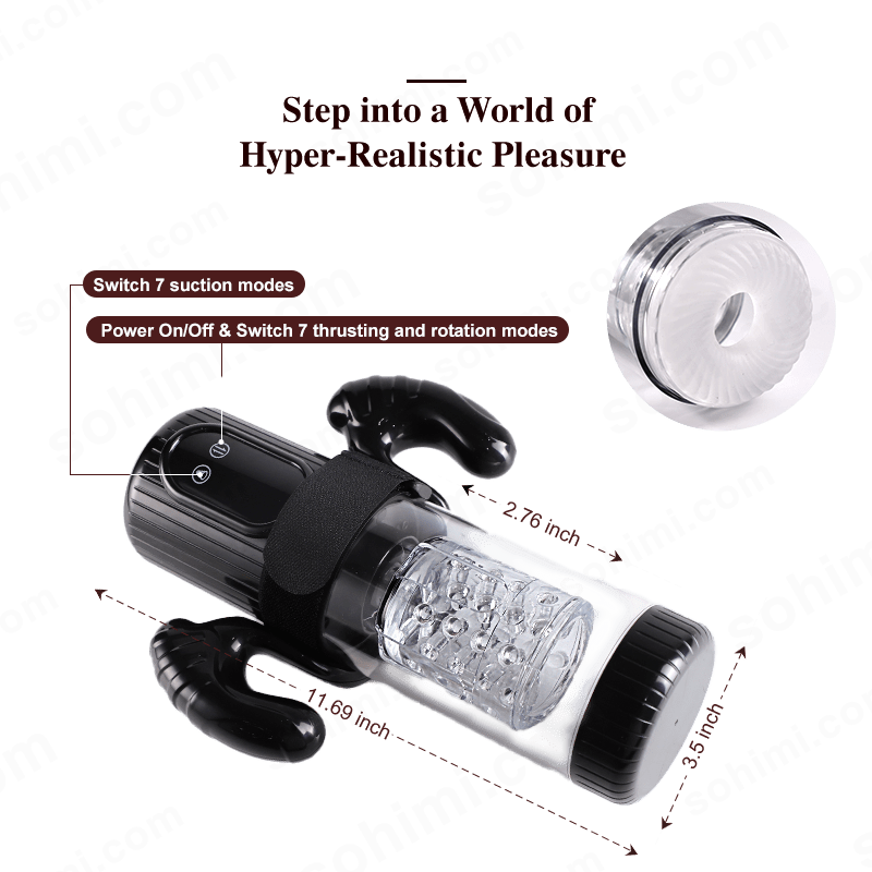 Suction, Rotating & Thrusting Masturbator