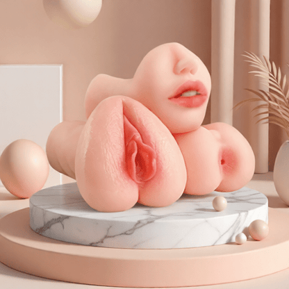 3-Pcs Pocket Pussy Set with 3D Textured Channels