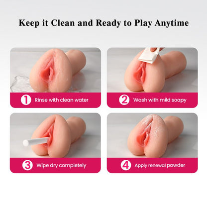 3-Pcs Pocket Pussy Set with 3D Textured Channels