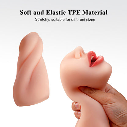 3-Pcs Pocket Pussy Set with 3D Textured Channels