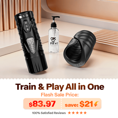 Male Masturbation Cup, Penis Trainer and Silk lube Bundles