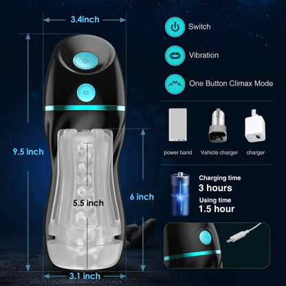 Suction & Vibrating Male Masturbator