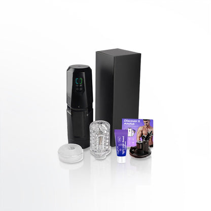App-controlled thrusting and rotating male masturbator