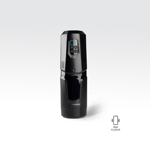 App-controlled thrusting and rotating male masturbator