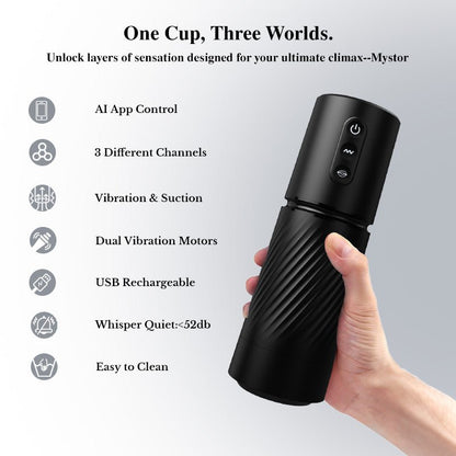 App-Controlled Male Masturbator with 3 Sleeves