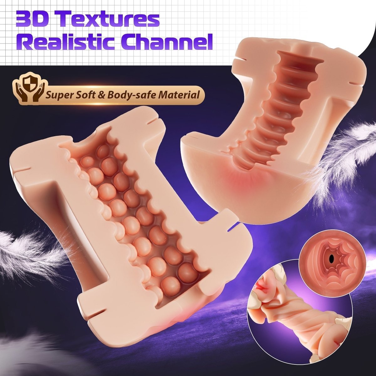 2-in-1 Vibrating Open-Ended Male Masturbator