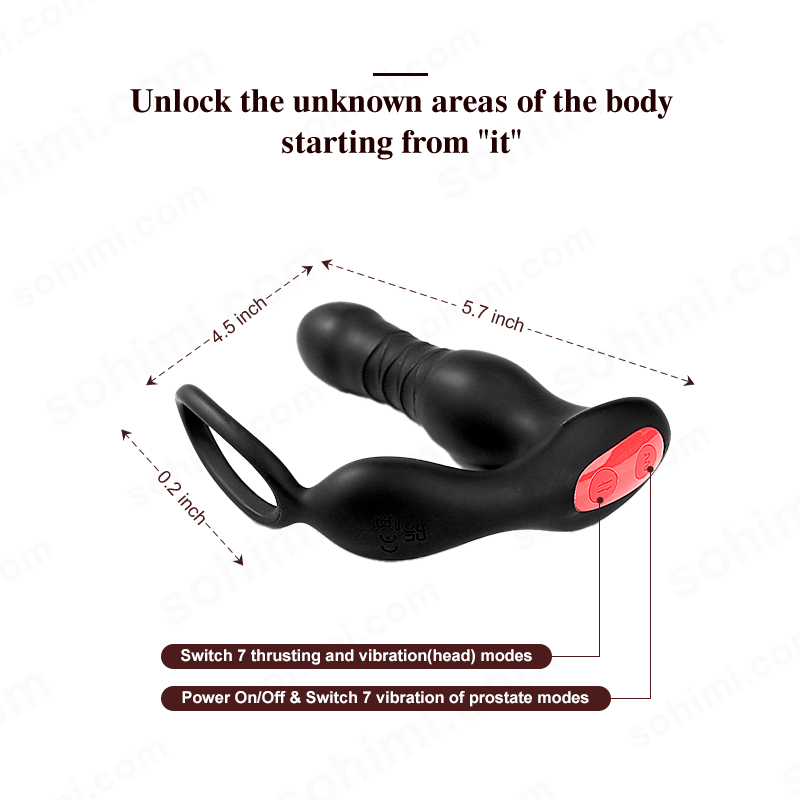 App-Controlled Thrusting Anal Vibrator