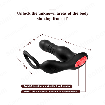 App-Controlled Thrusting Anal Vibrator