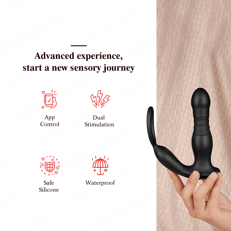 App-Controlled Thrusting Anal Vibrator