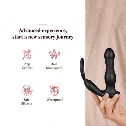 App-Controlled Thrusting Anal Vibrator