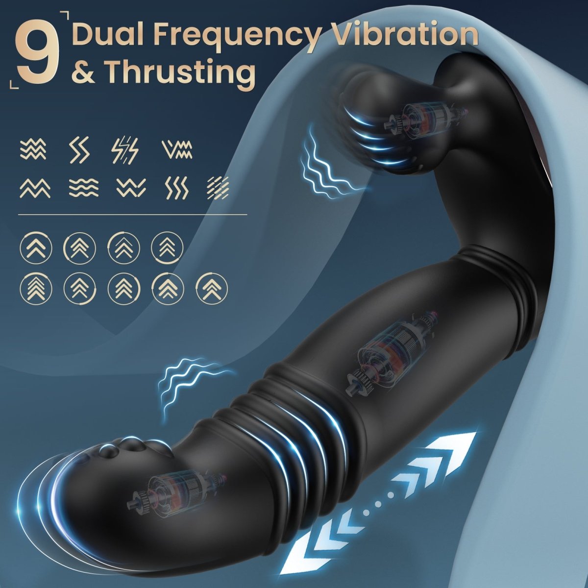 Remote-Control Thrusting Anal Vibrator