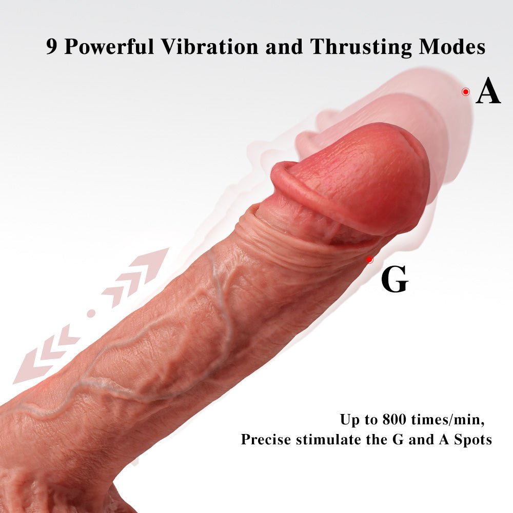 Dual Density App Control Thrusting Dildo