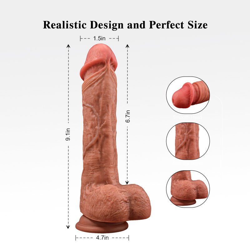 Dual Density App Control Thrusting Dildo