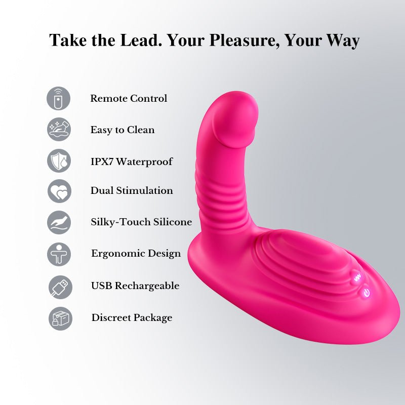 Remote-Control Riding Thrusting Dildo