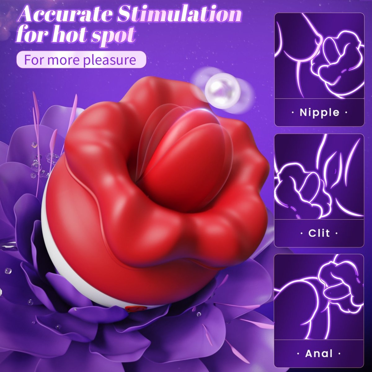 Rose Tongue-Licking Clitoral Vibrator