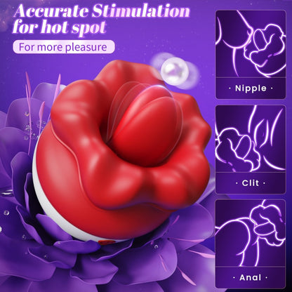Rose Tongue-Licking Clitoral Vibrator