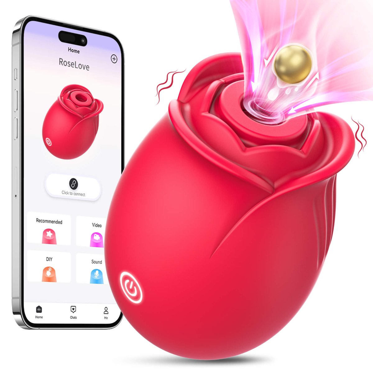 App-Controlled Double-Layer Rose Vibrator
