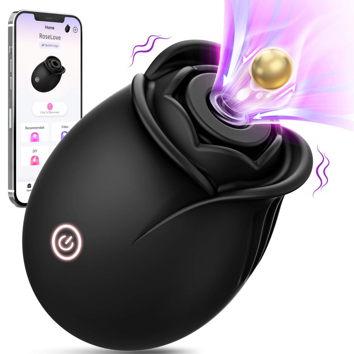 App-Controlled Double-Layer Rose Vibrator