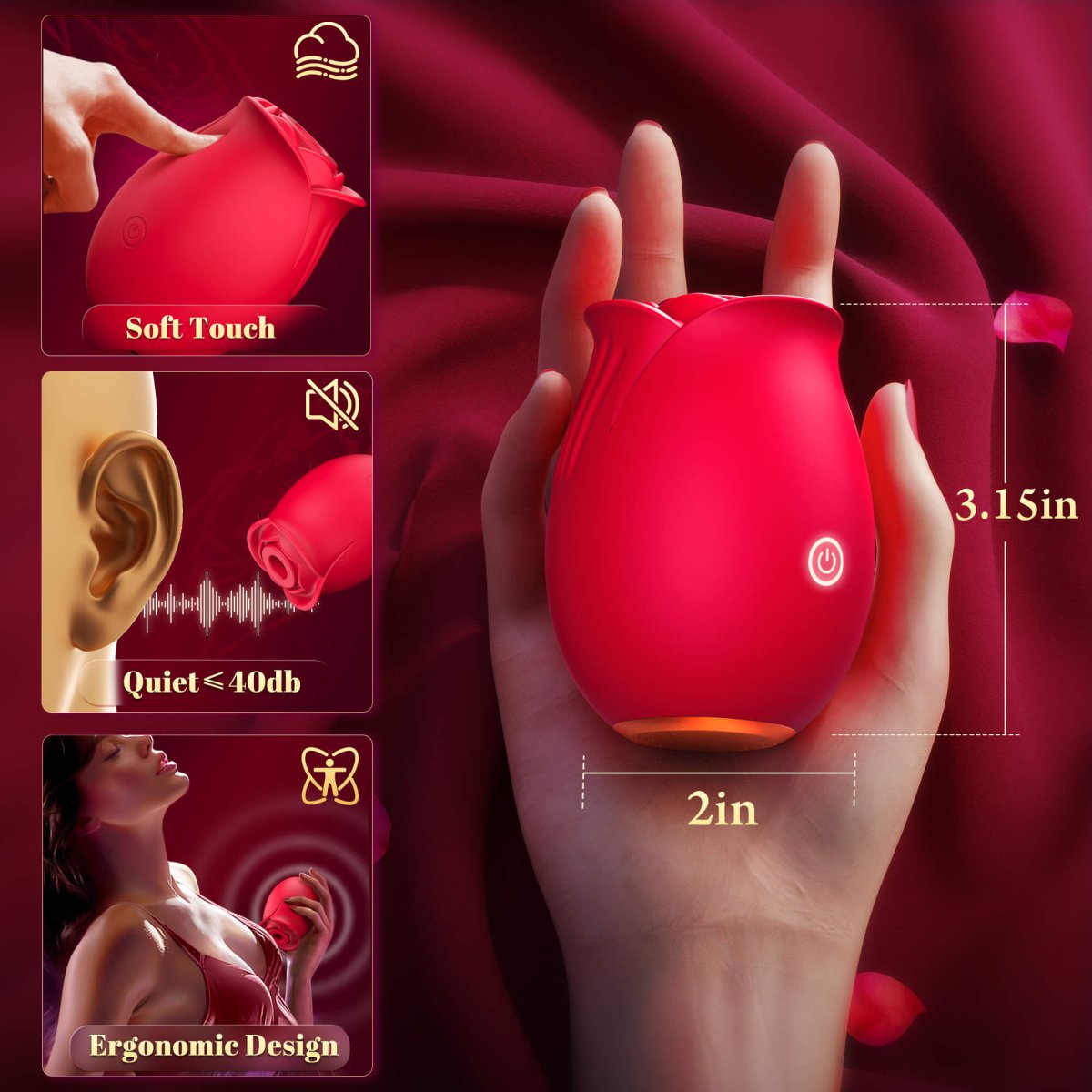 App-Controlled Double-Layer Rose Vibrator