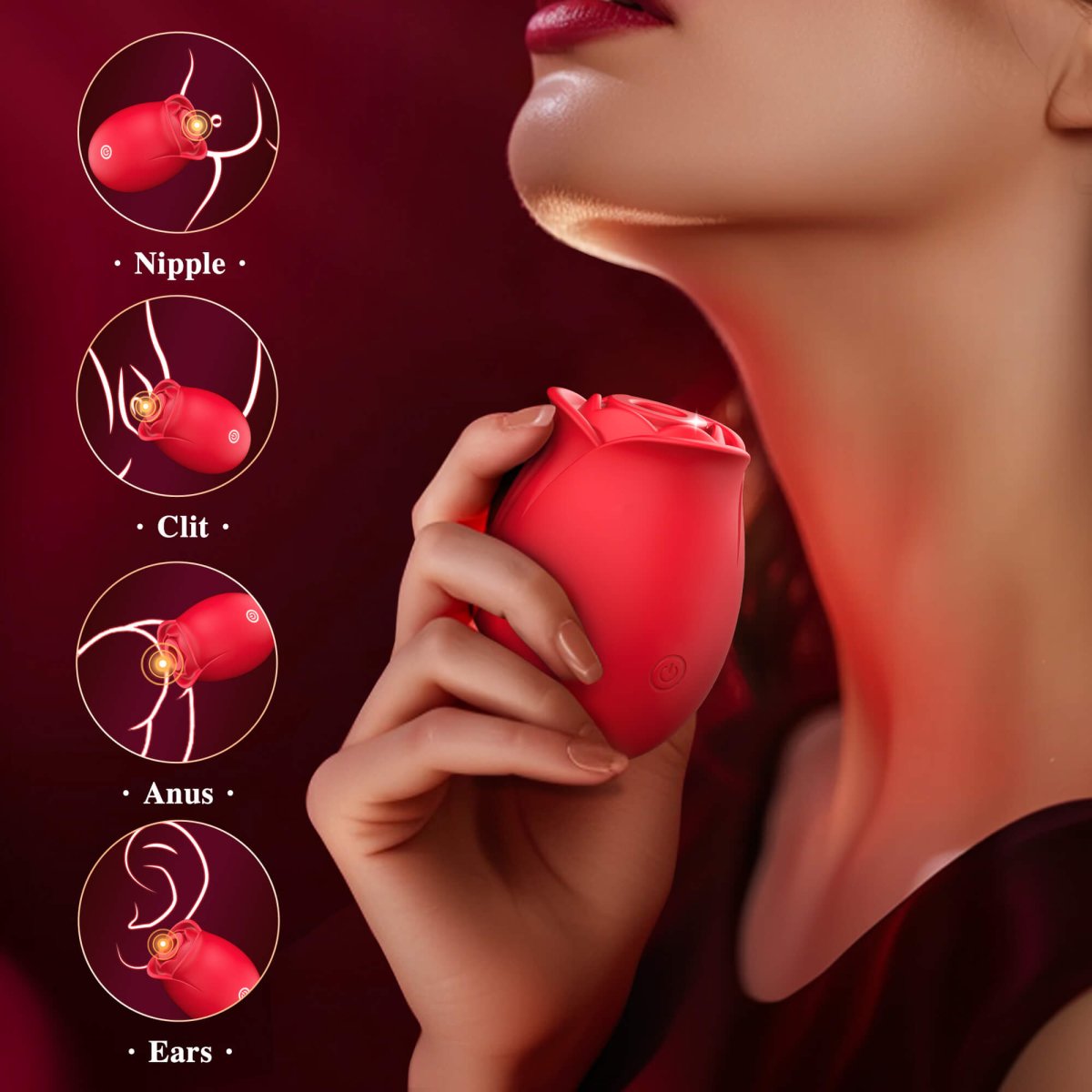 App-Controlled Double-Layer Rose Vibrator