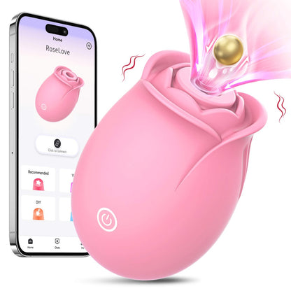 App-Controlled Double-Layer Rose Vibrator