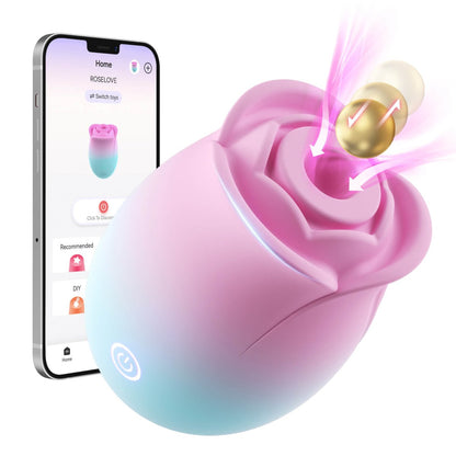 App-Controlled Double-Layer Rose Vibrator