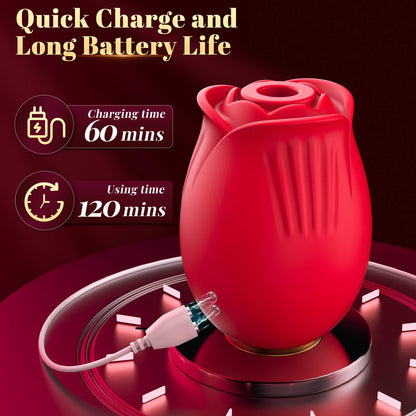 App-Controlled Double-Layer Rose Vibrator