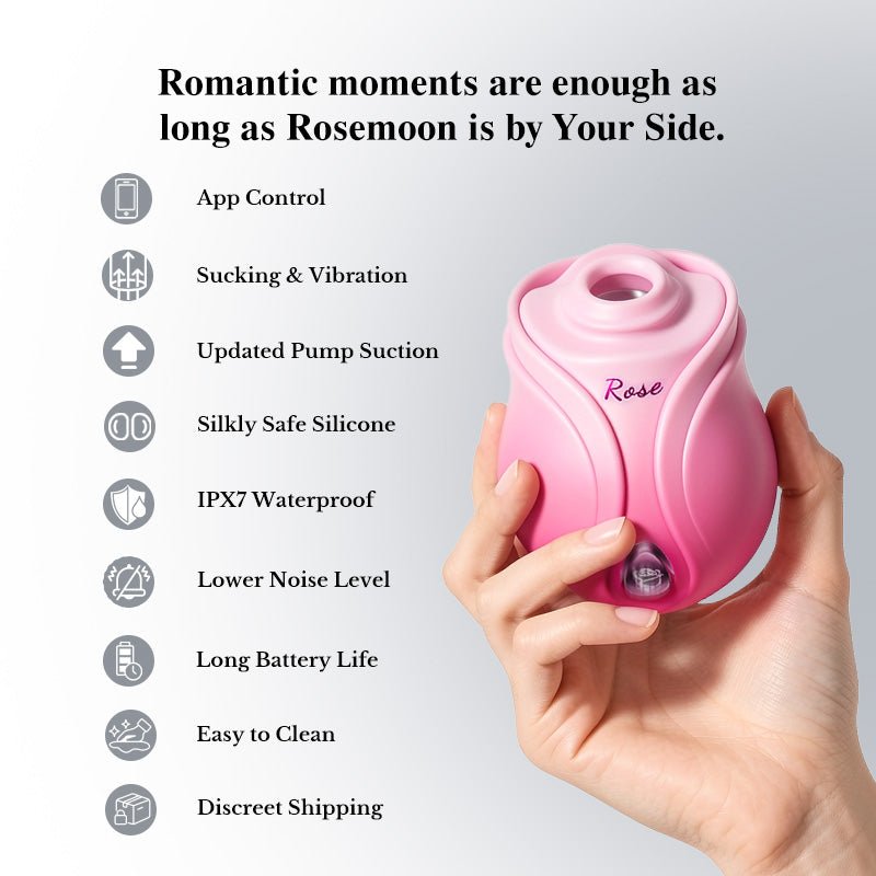 App-Controlled Suction Rose Vibrator