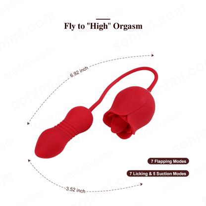 3-in-1 Tongue-Licking Rose Vibrator