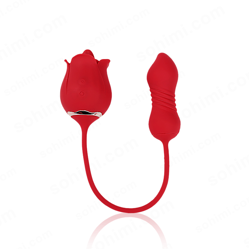 3-in-1 Tongue-Licking Rose Vibrator
