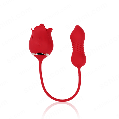 3-in-1 Tongue-Licking Rose Vibrator