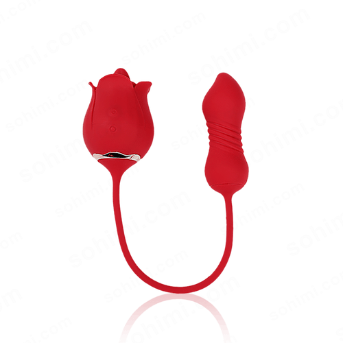 3-in-1 Tongue-Licking Rose Vibrator