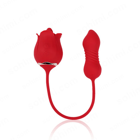3-in-1 Tongue-Licking Rose Vibrator