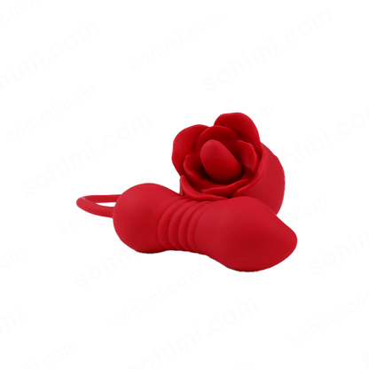 3-in-1 Tongue-Licking Rose Vibrator