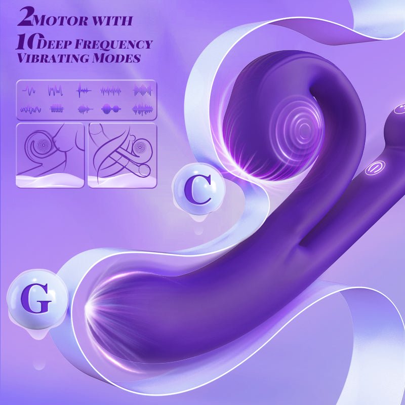 Snail G-Spot and Clit Waterproof Silicone Stimulator Vibrator