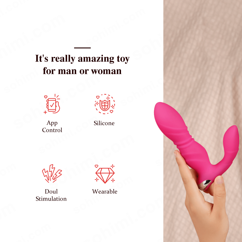 Wearable Thrusting Butt Plug Vibrator
