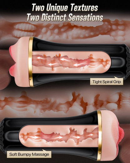Two-Channel Pocket Pussy Stroker
