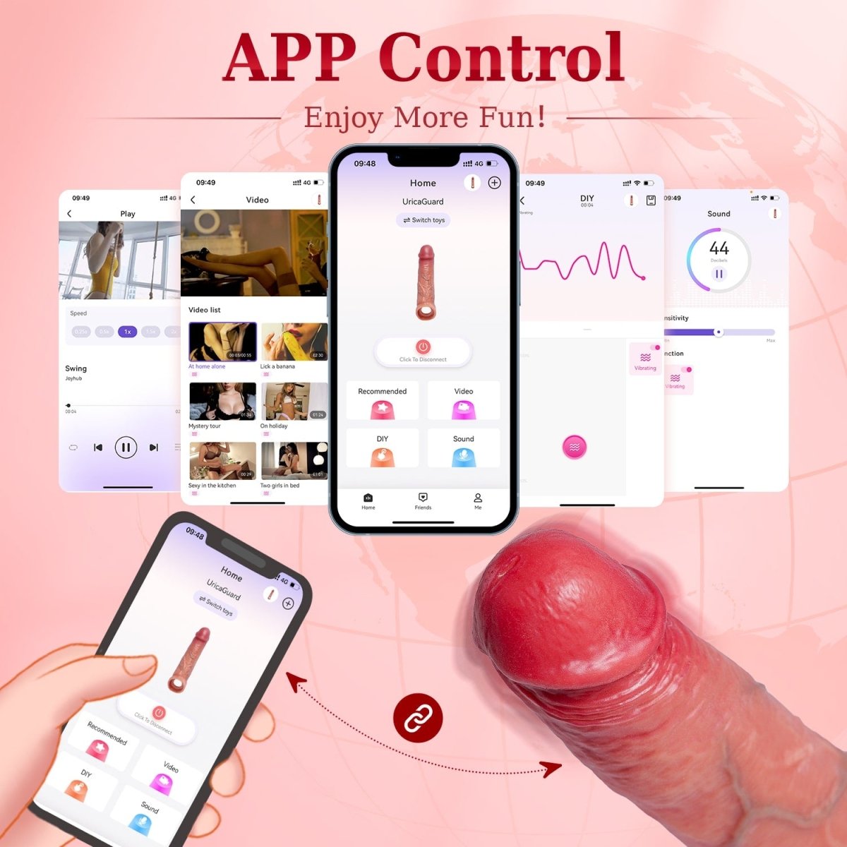 App-Controlled Vibrating Cock Ring