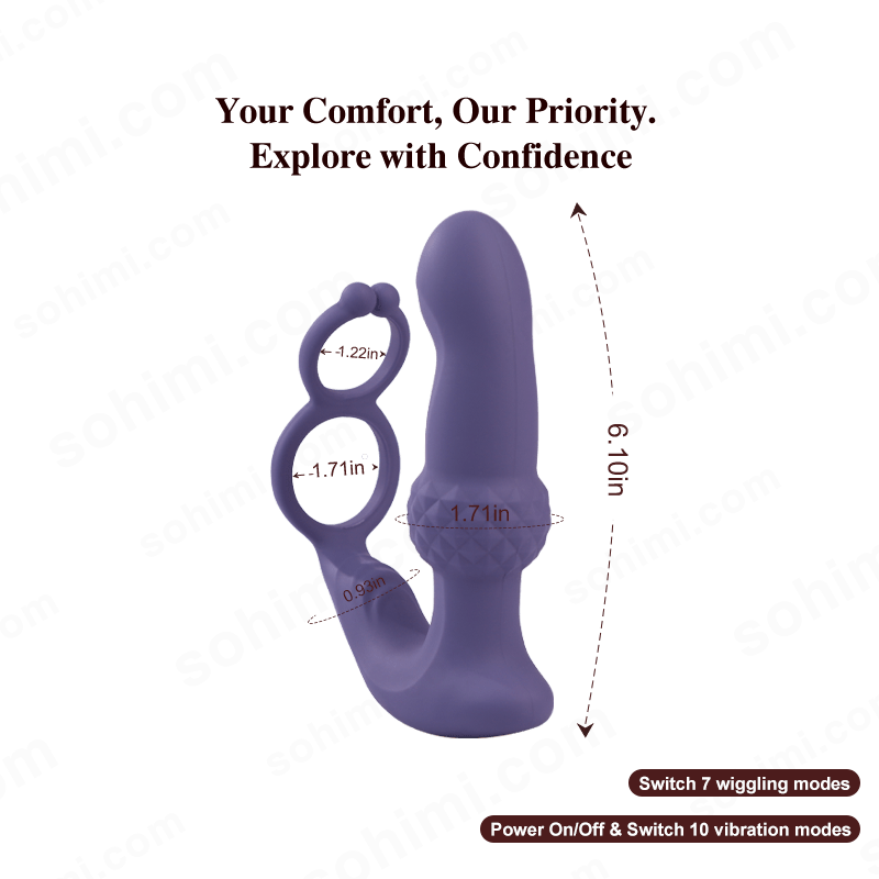 Remote-Control Wiggling Anal Vibrator